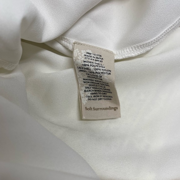 Soft Surroundings Dress Villette White Lace Summer Sz PM off white - Picture 6 of 11